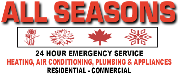 All Seasons Heating, Air Conditioning, Plumbing, Appliance Repairs and Duct Cleaning