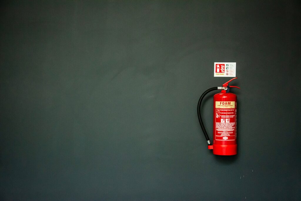 Red fire extinguisher