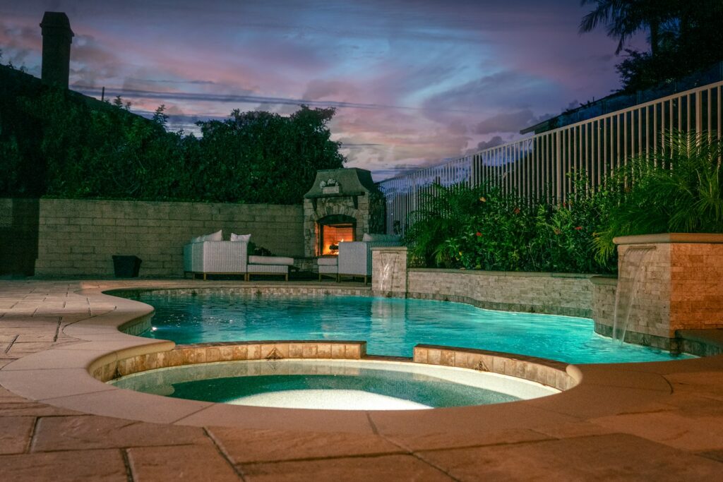 Backyard swimming pool