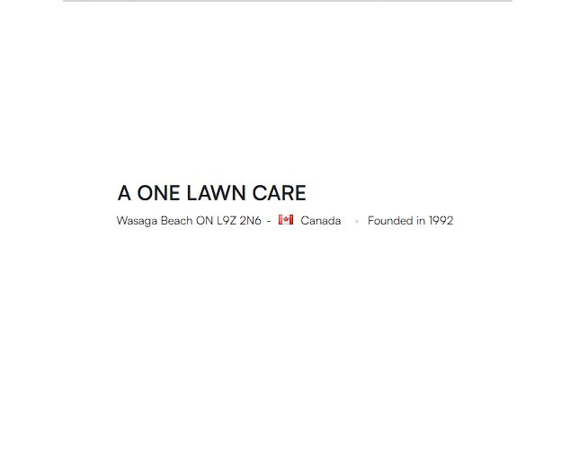 A One Lawn Care