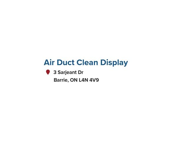 Air Duct Clean Display