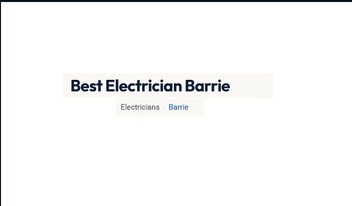 Best Electrician Barrie