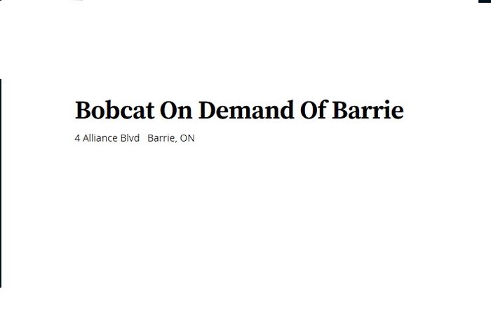 Bobcat On Demand Of Barrie