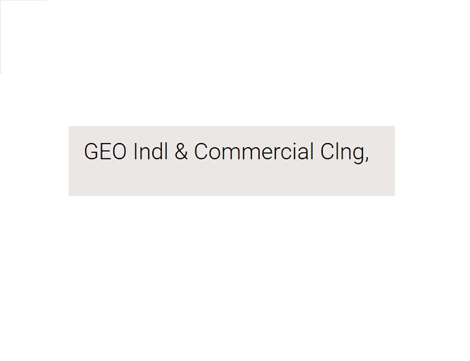 GEO Indl & Commercial Clng