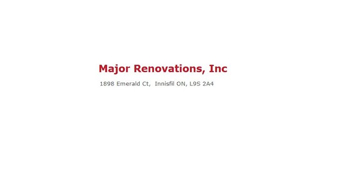 Major Renovations, Inc