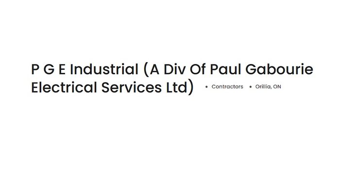 P G E Industrial (A Div Of Paul Gabourie Electrical Services Ltd)