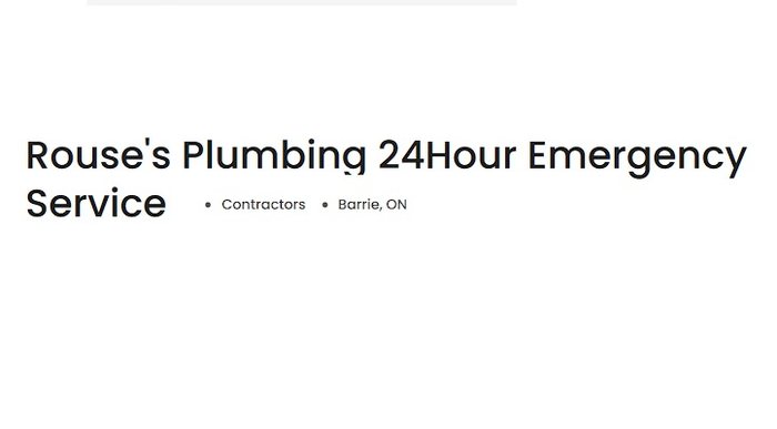 Rouse’s Plumbing 24Hour Emergency Service