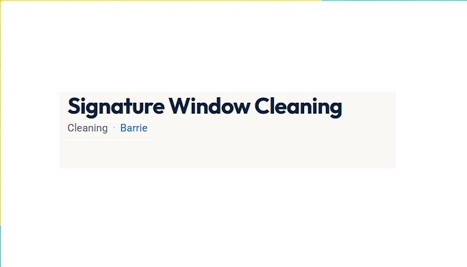 Signature Window Cleaning