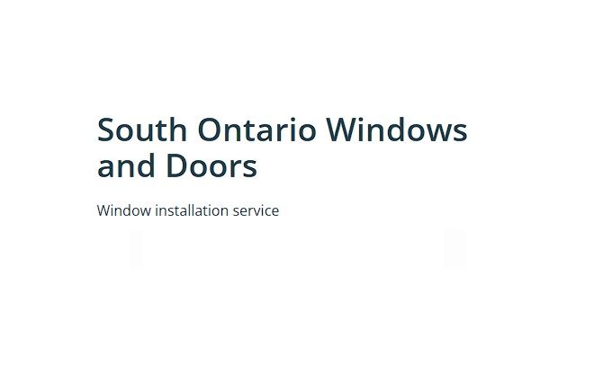 South Ontario Windows and Doors