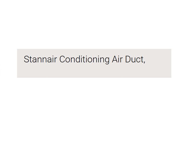 Stannair Conditioning Air Duct