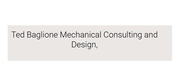 Ted Baglione Mechanical Consulting and Design