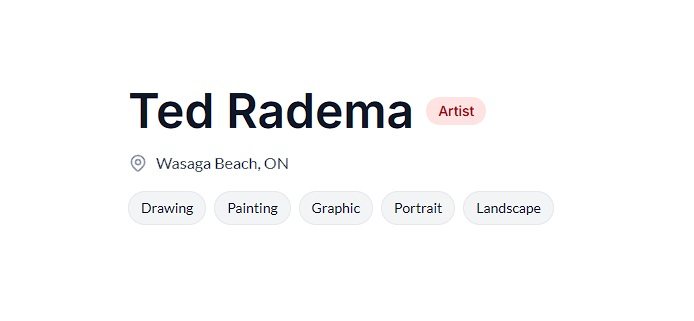 Ted Radema, Artist
