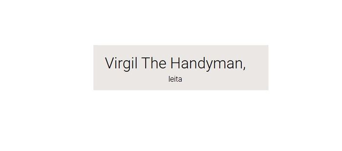 Virgil The Handyman