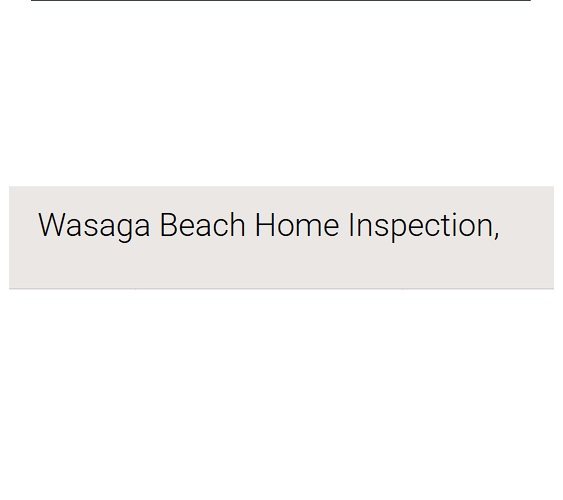 Wasaga Beach Home Inspection