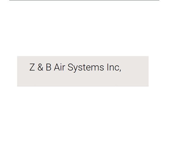 Z & B Air Systems Inc